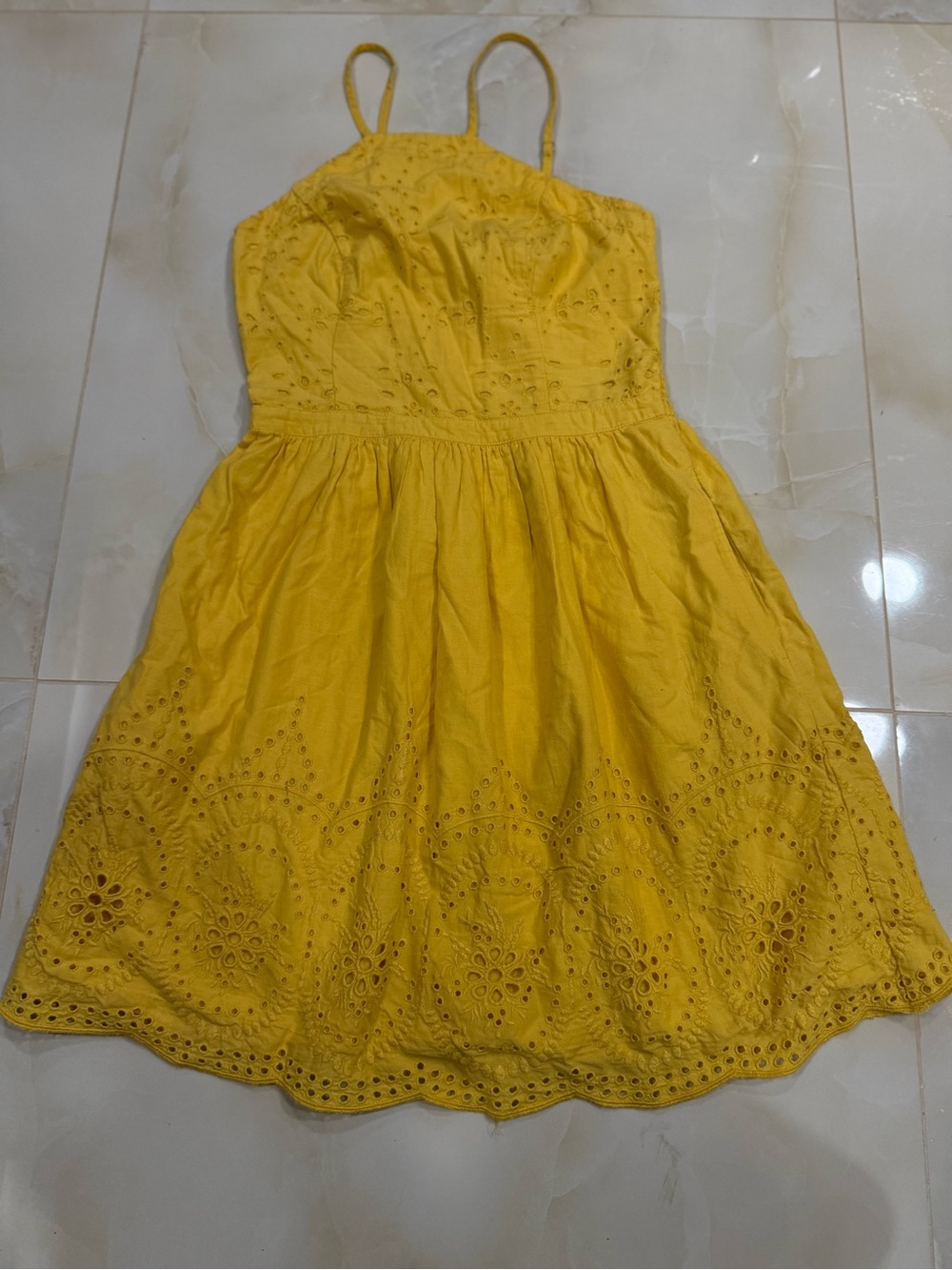 Abercrombie & Fitch Yellow Eyelet Sundress for Kids